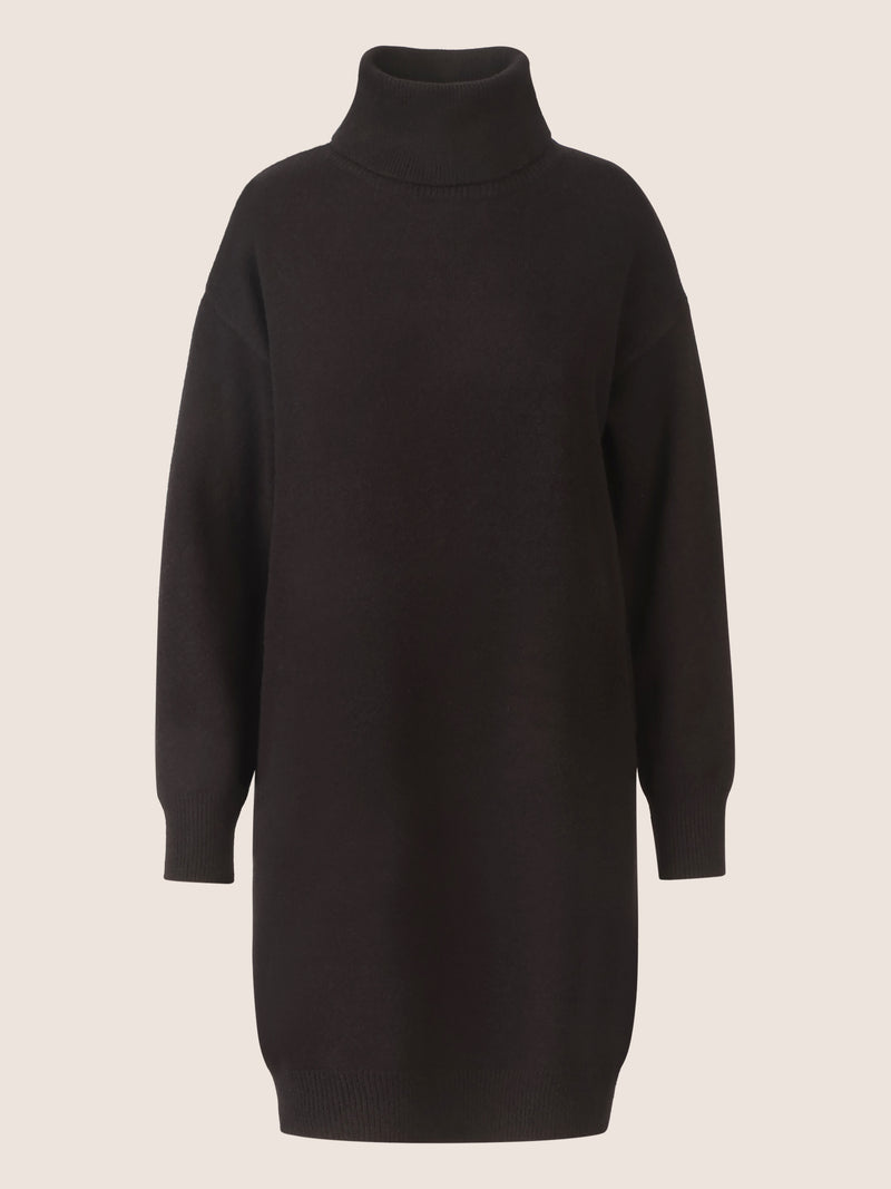 APART Overside Strickkleid mit überschnittene Schultern | schwarz