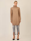 APART Overside Strickkleid mit überschnittene Schultern | camel