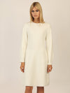 APART Strickkleid mit Zopfmuster | creme