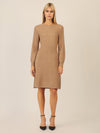 APART Strickkleid mit Zopfmuster | camel