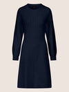 APART Strickkleid mit Zopfmuster | nachtblau