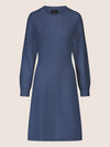 APART Strickkleid mit Zopfmuster | mittelblau