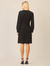 APART Strickkleid mit Zopfmuster | schwarz