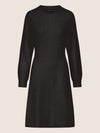 APART Strickkleid mit Zopfmuster | schwarz