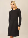 APART Strickkleid mit Zopfmuster | schwarz