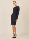 APART Strickkleid mit Strukturmuster und Rundhalsausschnitt | nachtblau