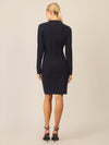 APART Strickkleid mit Strukturmuster und Rundhalsausschnitt | nachtblau
