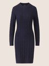 APART Strickkleid mit Strukturmuster und Rundhalsausschnitt | nachtblau