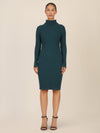 APART Rippenstrickkleid mit Rollkragen | dunkelgrün