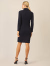 APART Rippenstrickkleid mit Rollkragen | nachtblau