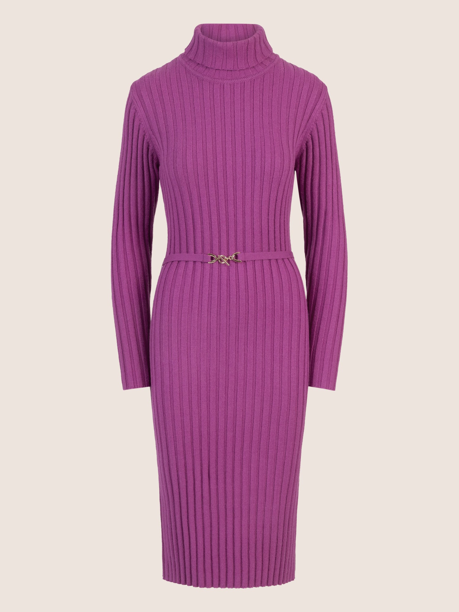 APART Midistrickkleid mit Gürtel | lila