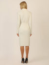APART Midistrickkleid mit Gürtel | creme