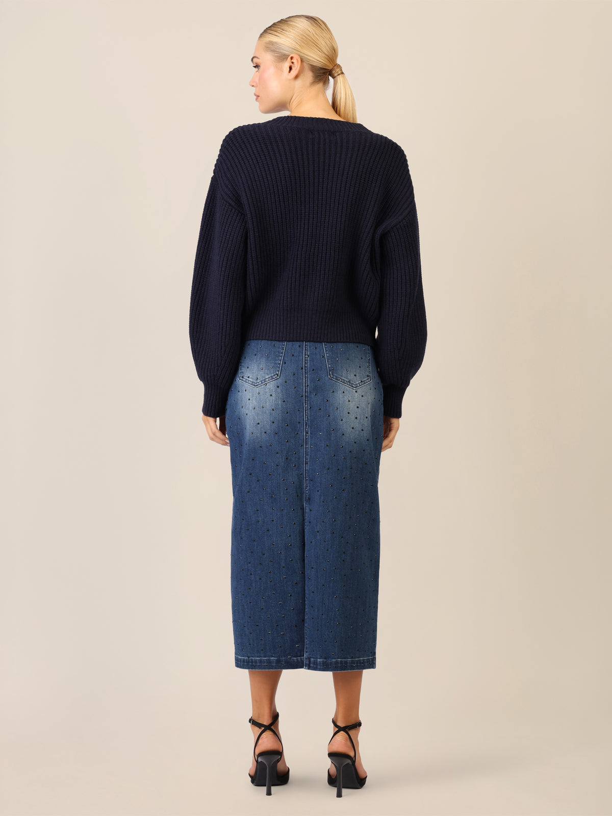 APART Oversized Strickjacke mit Knopfleiste | nachtblau