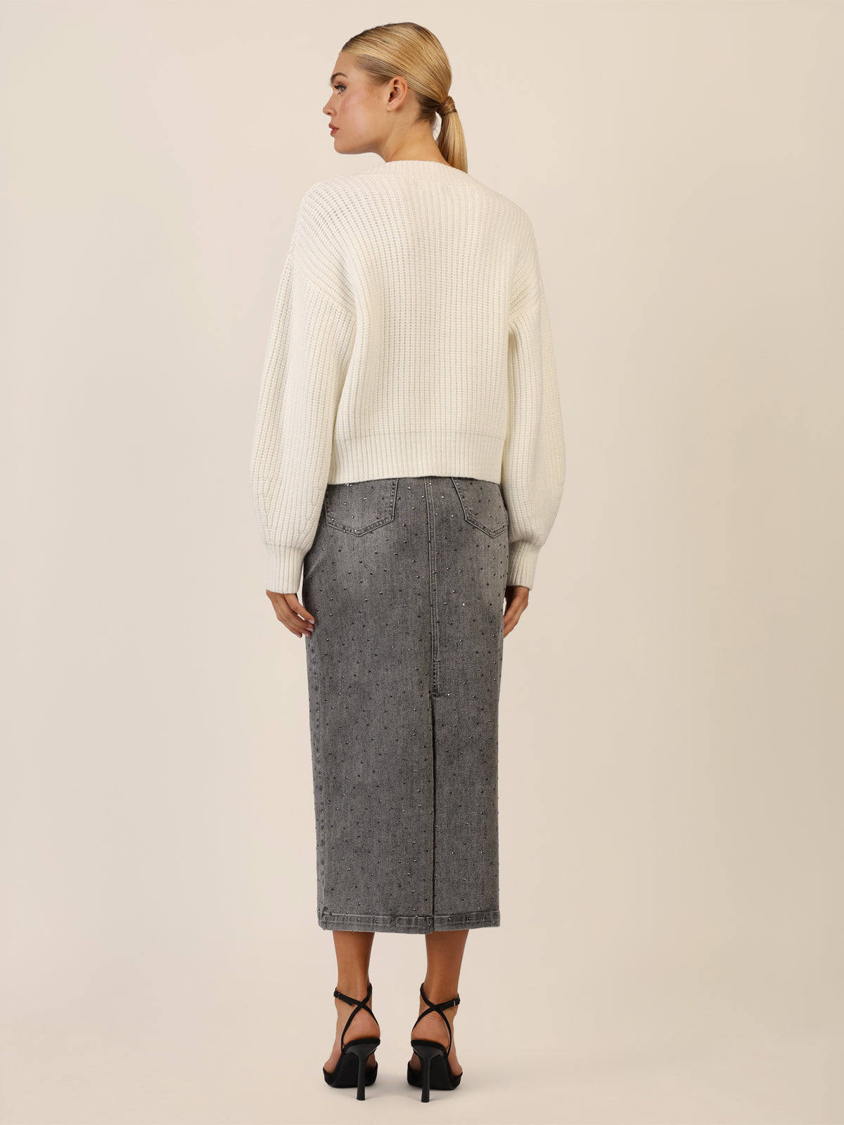 APART Oversized Strickjacke mit Knopfleiste | creme