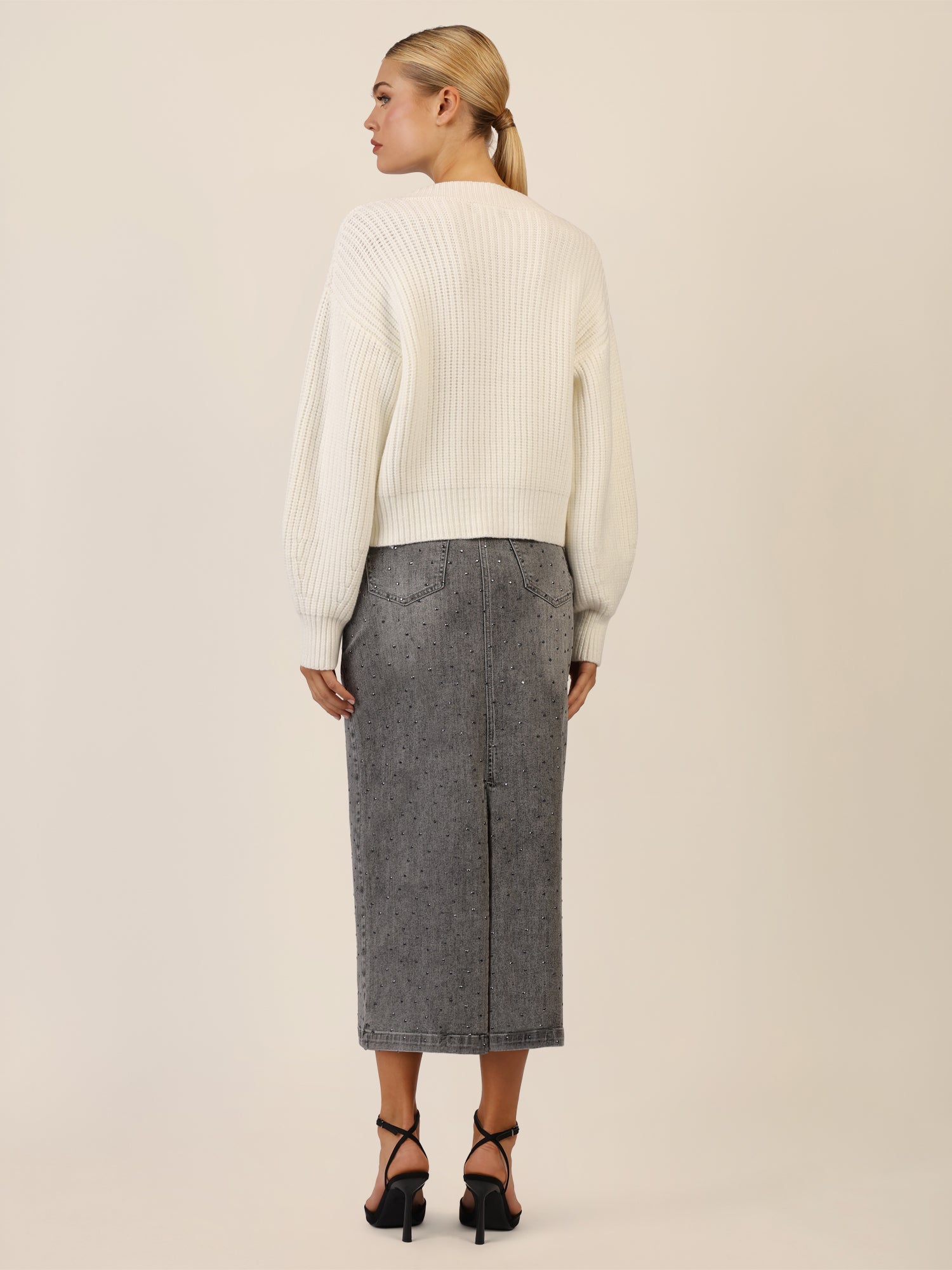 APART Oversized Strickjacke mit Knopfleiste | creme