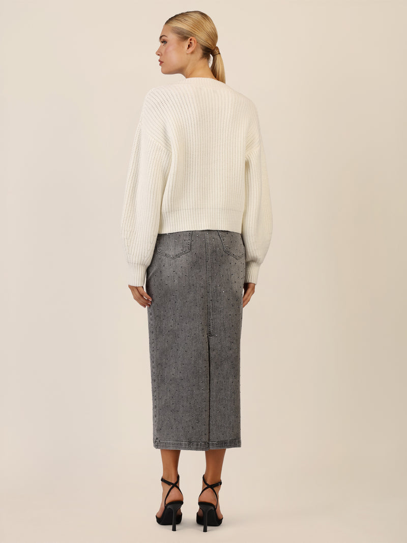APART Oversized Strickjacke mit Knopfleiste | creme