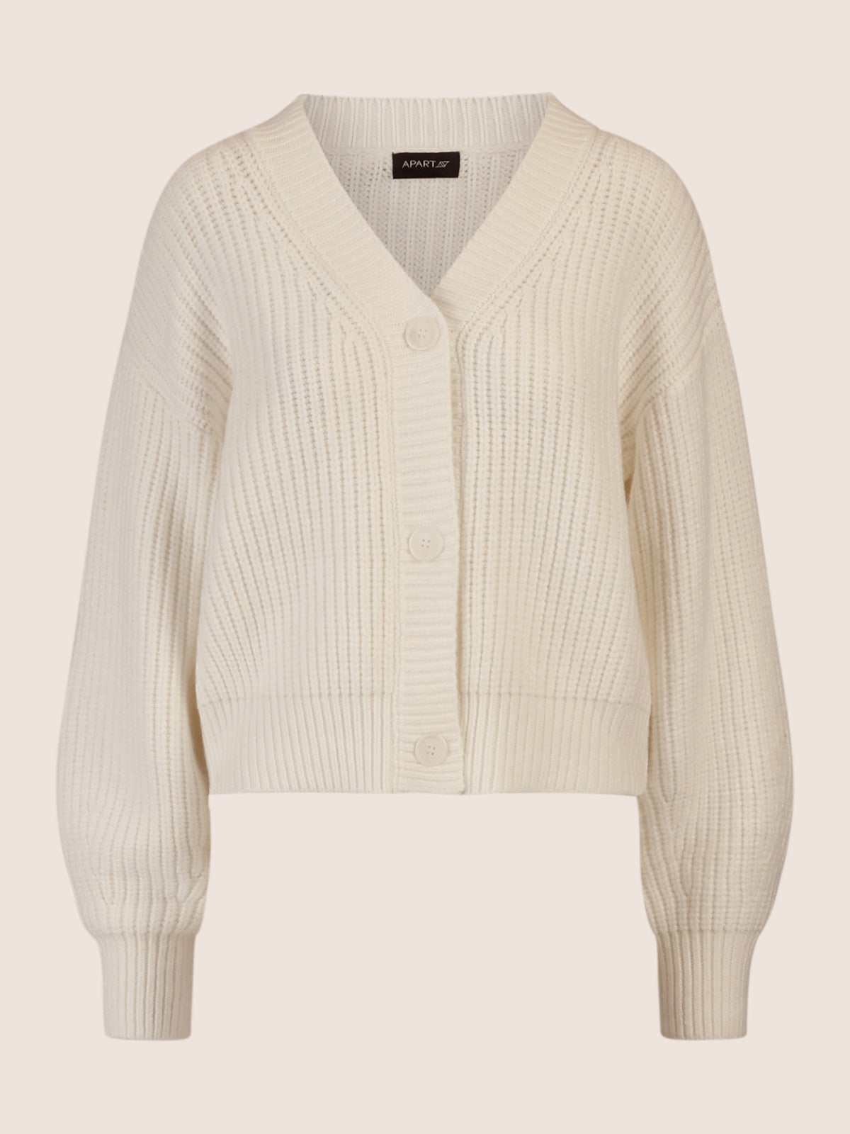 APART Oversized Strickjacke mit Knopfleiste | creme