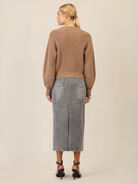 APART Oversized Strickjacke mit Knopfleiste | camel
