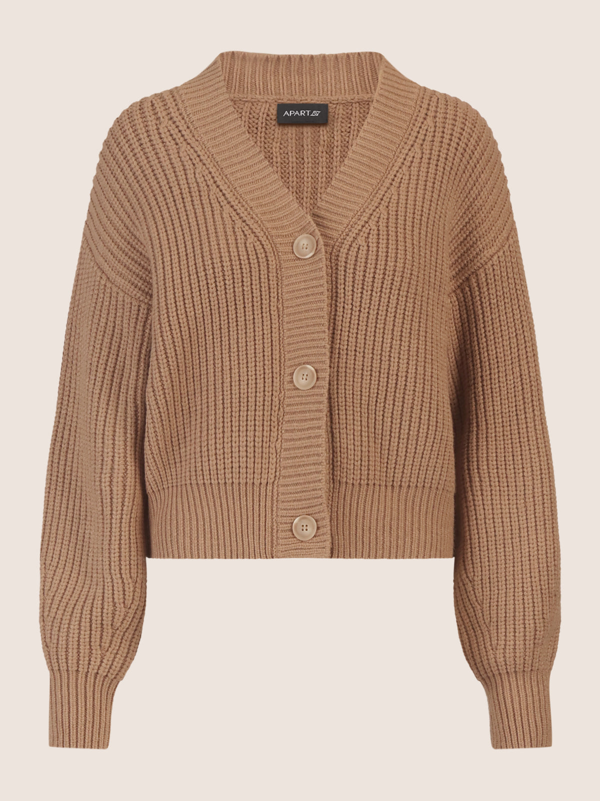 APART Oversized Strickjacke mit Knopfleiste | camel