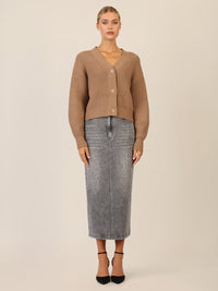 APART Oversized Strickjacke mit Knopfleiste | camel