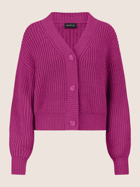 APART Oversized Strickjacke mit Knopfleiste | lila