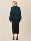 APART Oversized Strickjacke mit Knopfleiste | dunkelgrün