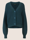 APART Oversized Strickjacke mit Knopfleiste | dunkelgrün