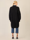 APART Lange Strickjacke mit aufgesetzten Taschen | schwarz