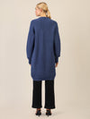 APART Lange Strickjacke mit aufgesetzten Taschen | mittelblau