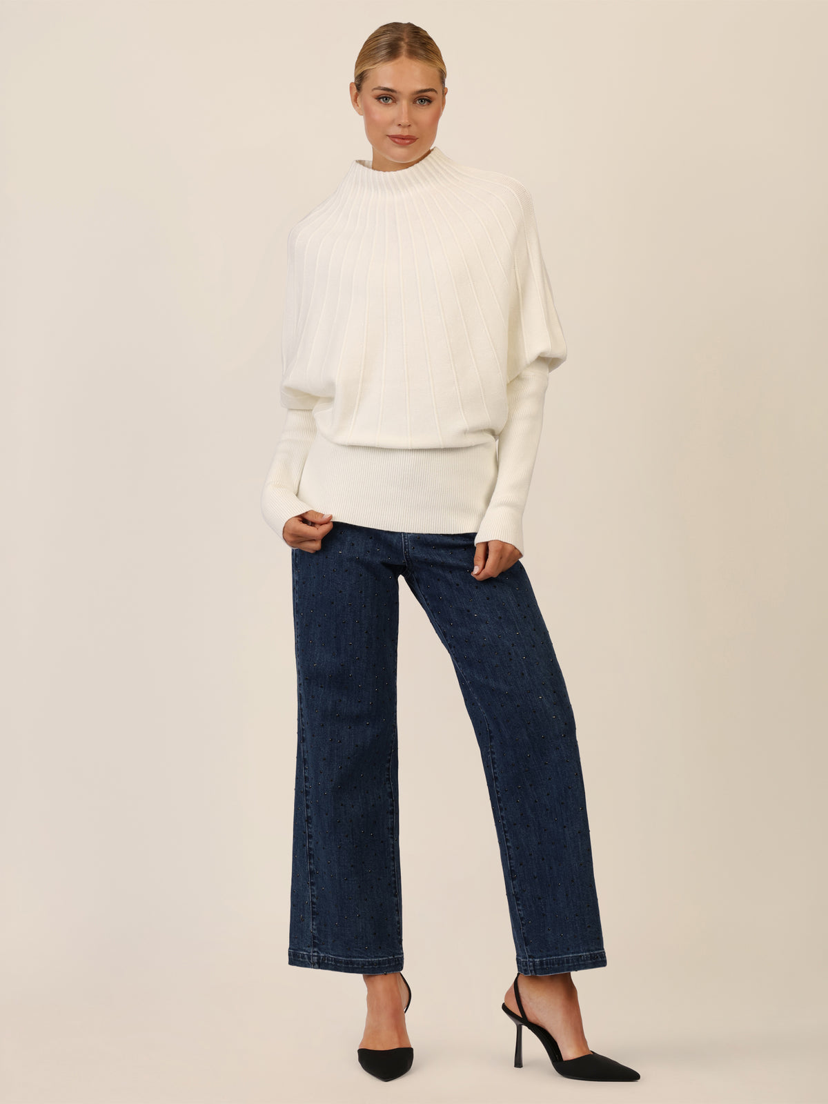 APART Pullover mit Fledermausärmeln | creme