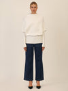 APART Pullover mit Fledermausärmeln | creme