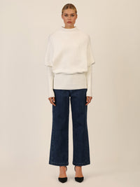 APART Pullover mit Fledermausärmeln | creme