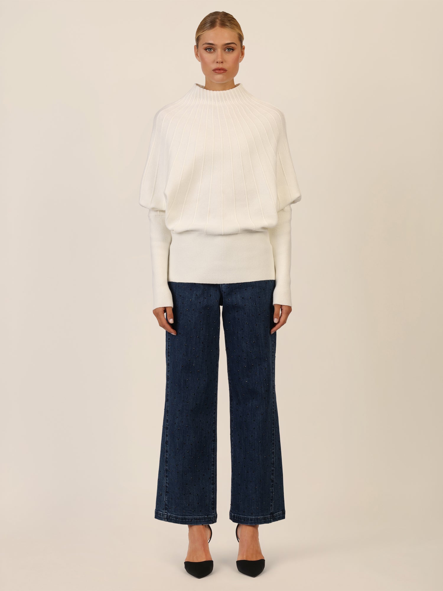 APART Pullover mit Fledermausärmeln | creme