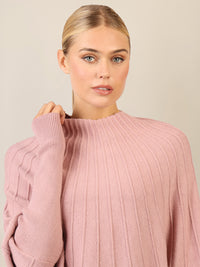 APART Pullover mit Fledermausärmeln | mauve