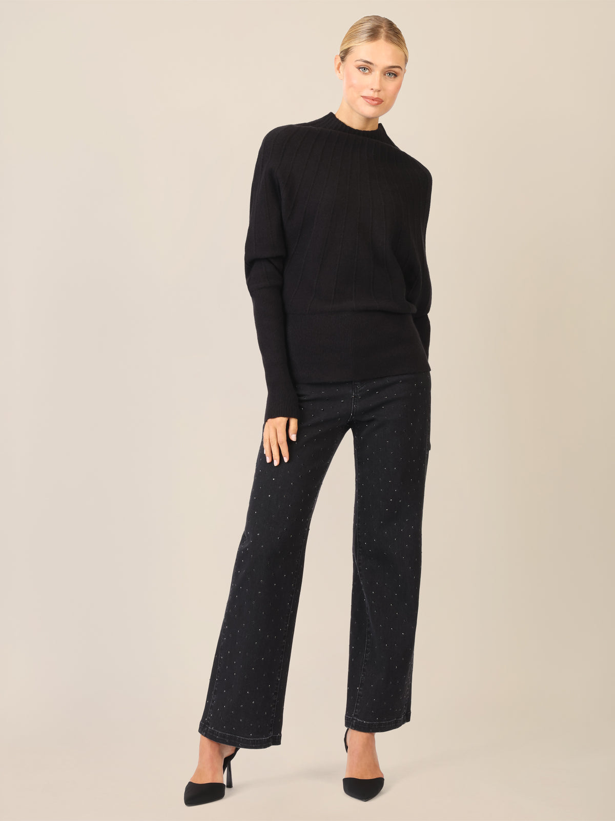 APART Pullover mit Fledermausärmeln | schwarz