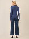 APART Pullover mit Cut-out-Detail | mittelblau
