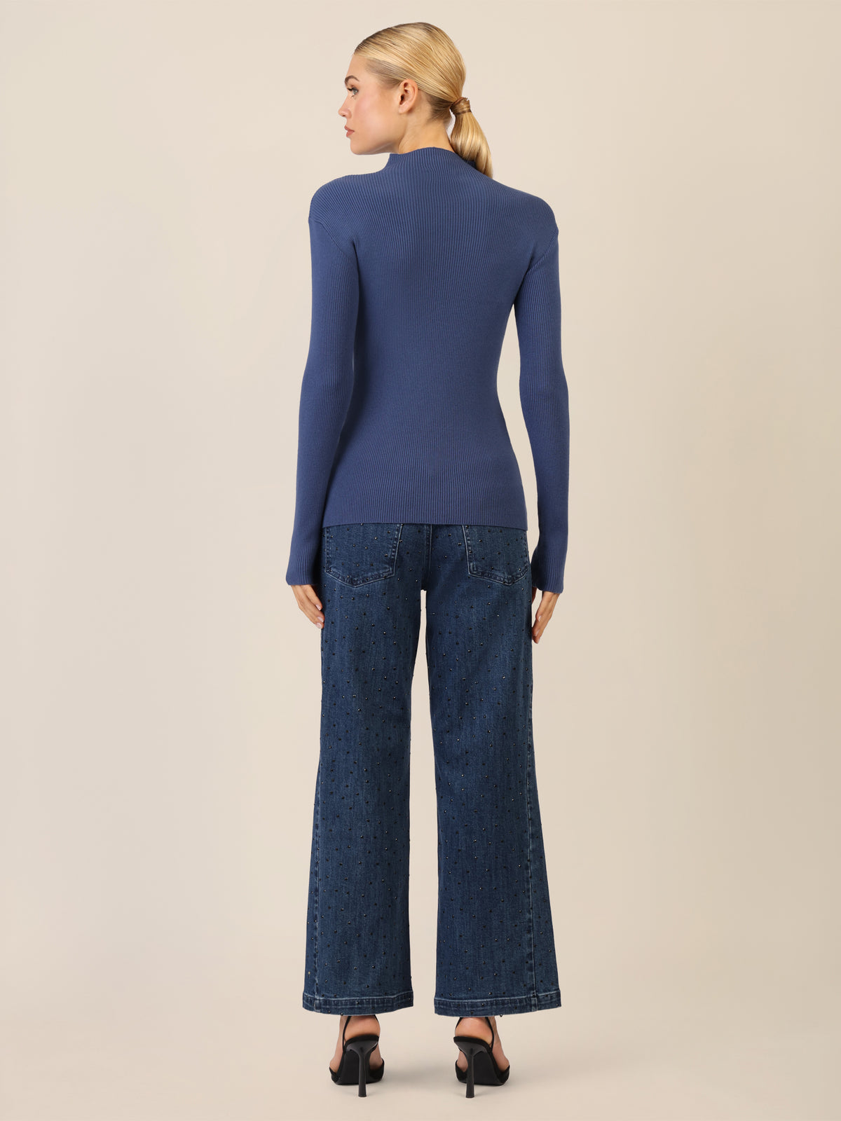 APART Pullover mit Cut-out-Detail | mittelblau