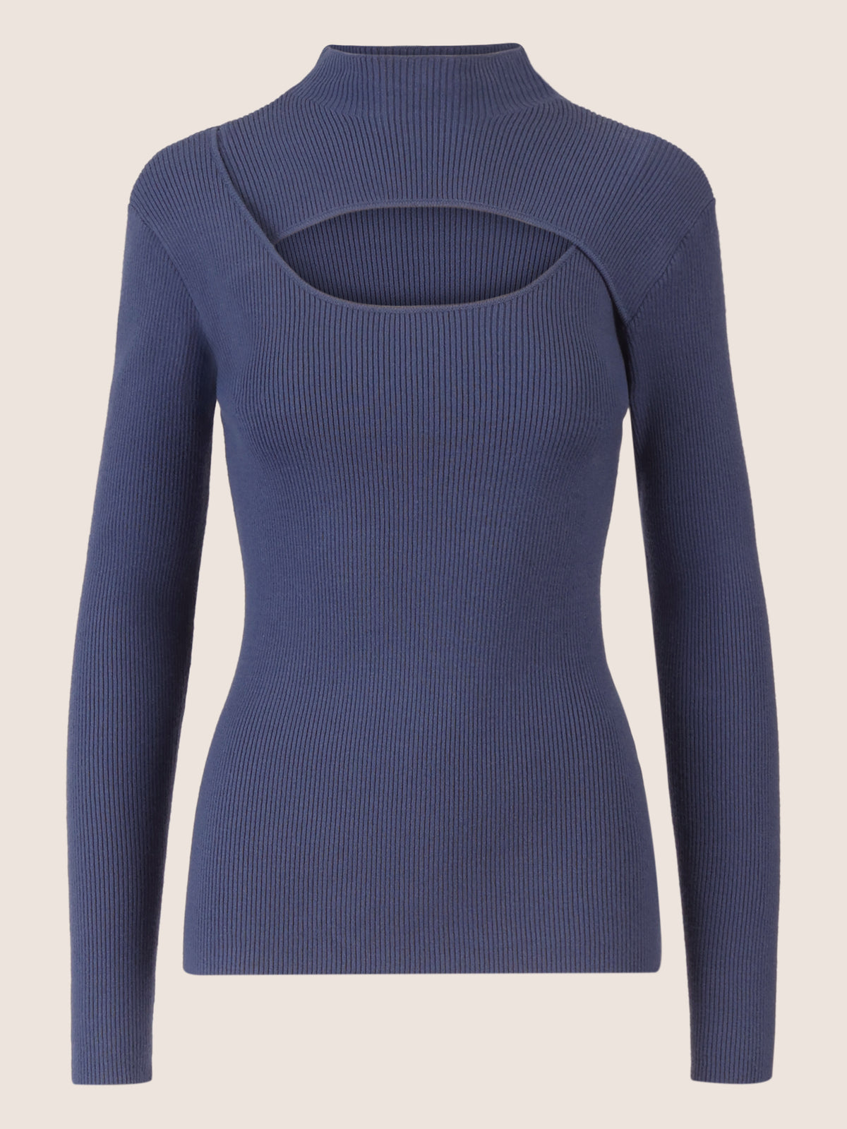 APART Pullover mit Cut-out-Detail | mittelblau