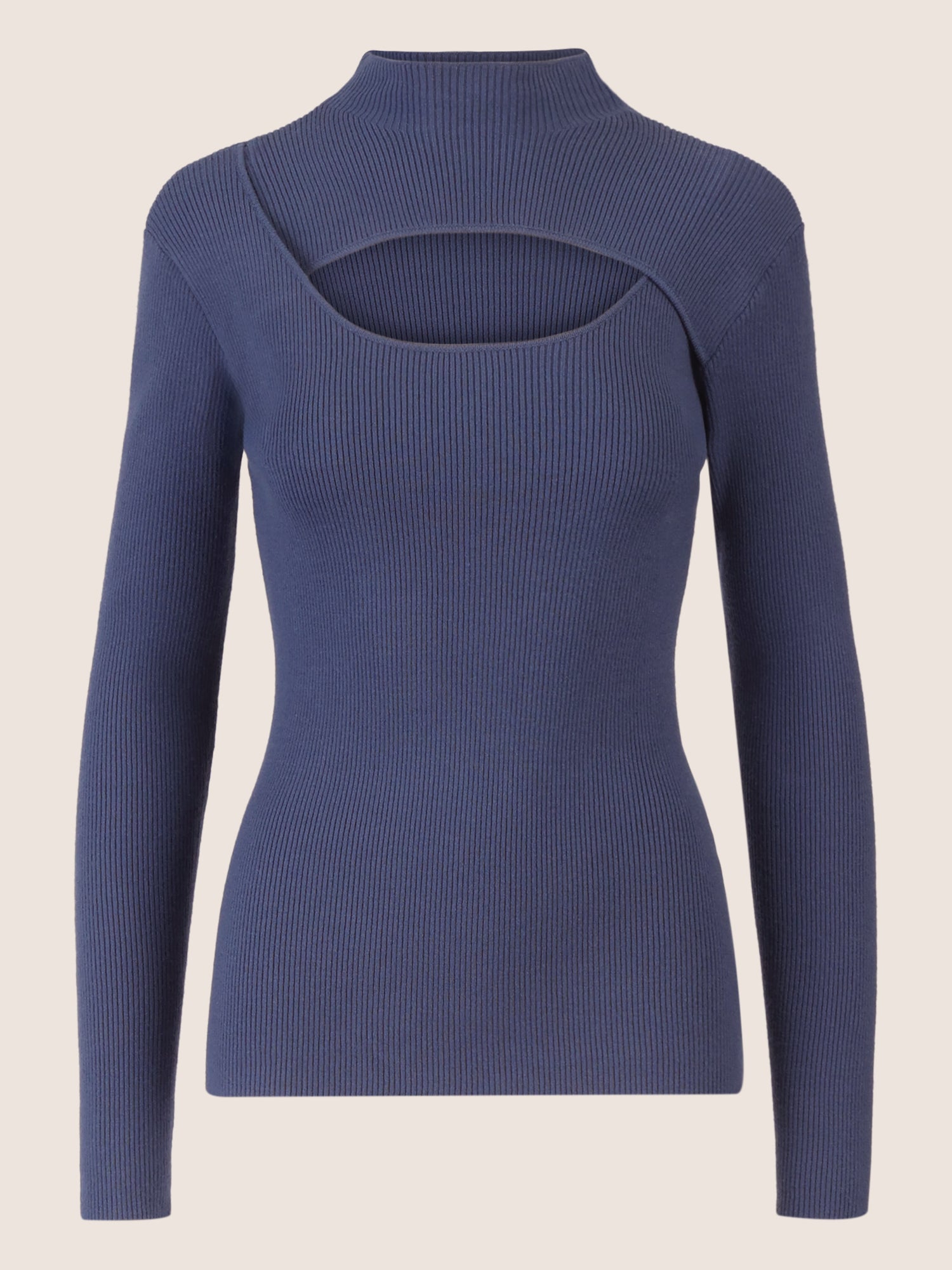 APART Pullover mit Cut-out-Detail | mittelblau