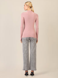 APART Pullover mit Cut-out-Detail | mauve