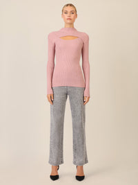 APART Pullover mit Cut-out-Detail | mauve