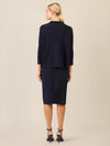 APART Oversized Pullover mit Stehkragen und Rippenstruktur | nachtblau