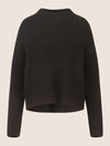 APART Oversized Pullover mit Strukturmuster | schwarz