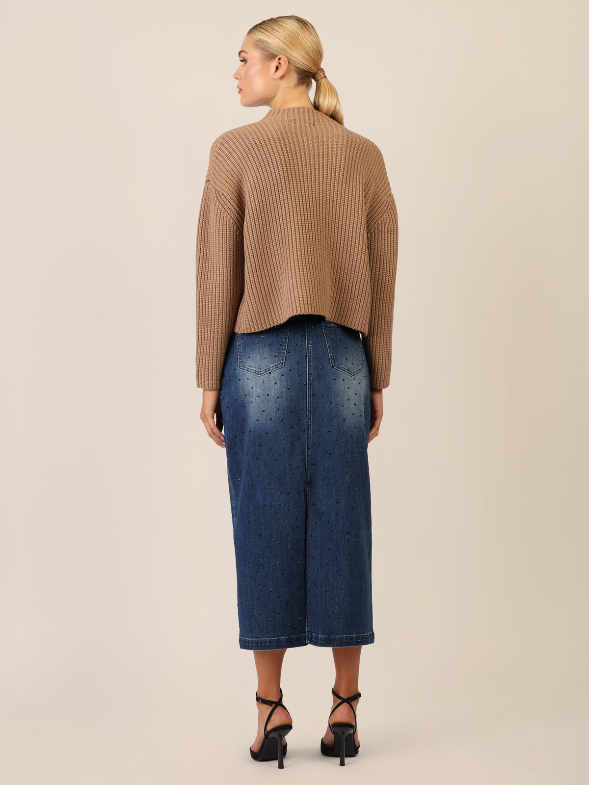 APART Oversized Pullover mit Strukturmuster | camel