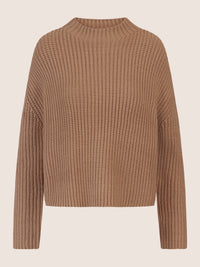 APART Oversized Pullover mit Strukturmuster | camel