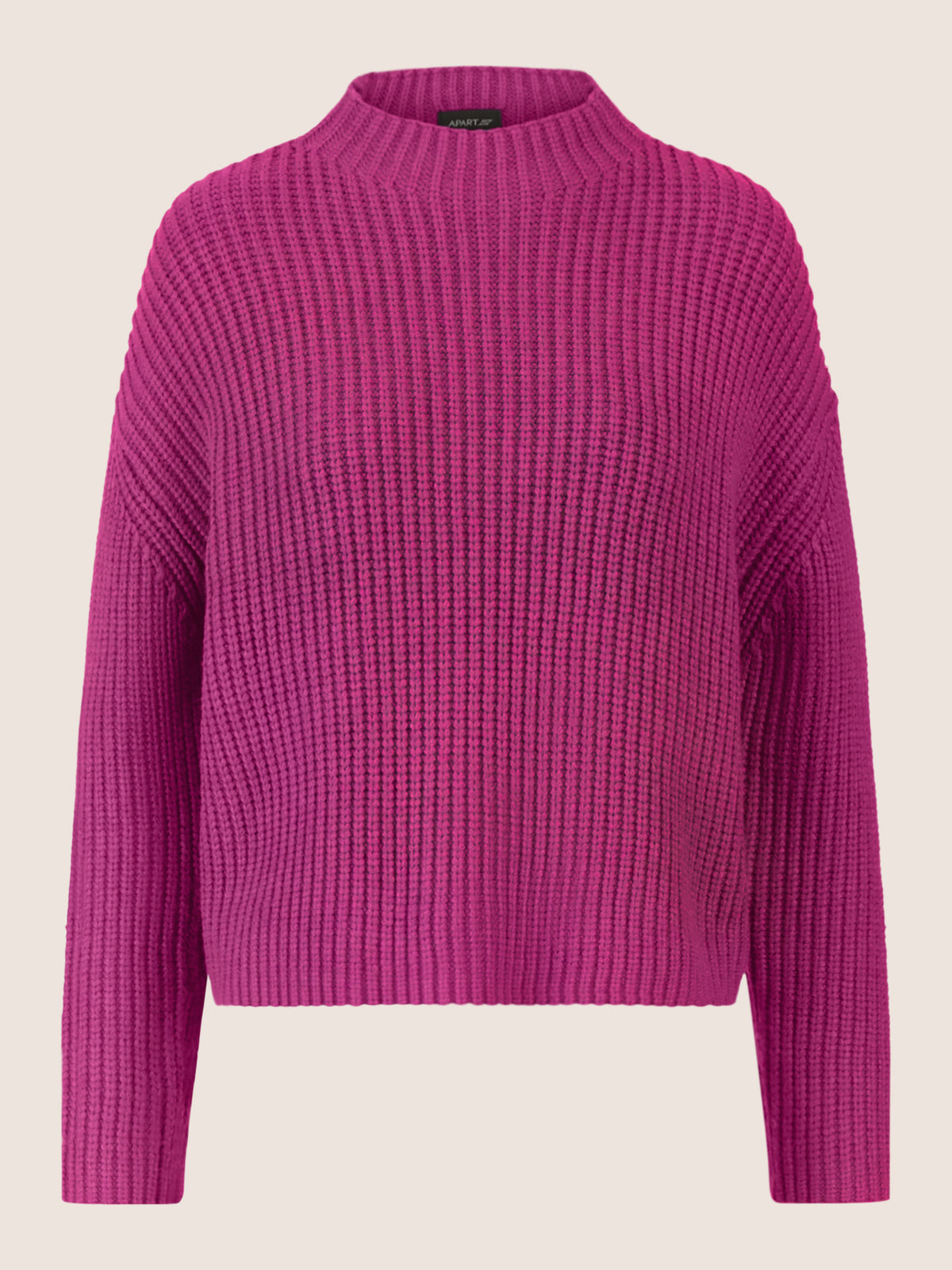 APART Oversized Pullover mit Strukturmuster | lila