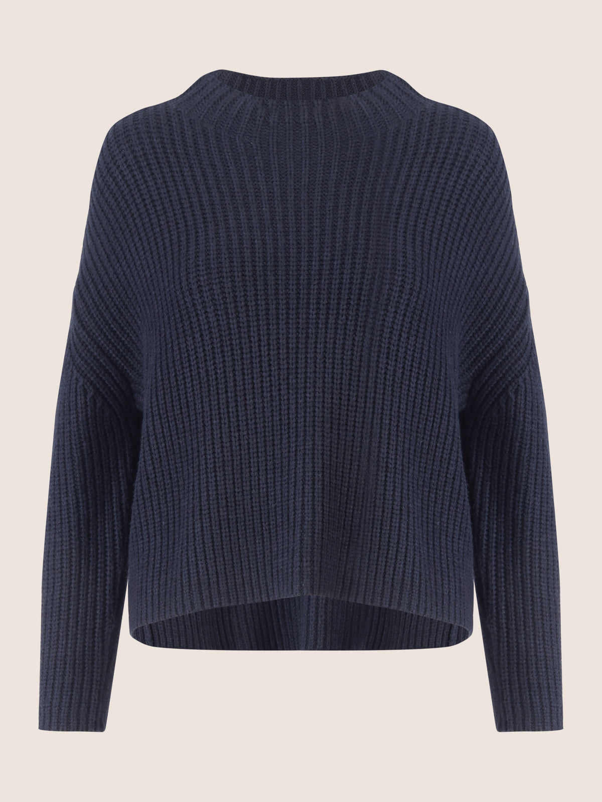 APART Oversized Pullover mit Strukturmuster | nachtblau