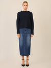 APART Oversized Pullover mit Strukturmuster | nachtblau