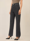 APART Weite Jeans mit geradem Bein | schwarz