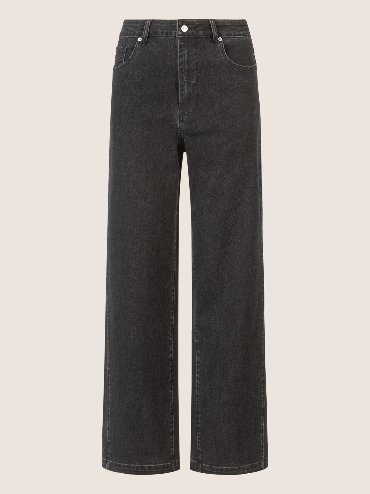 APART Weite Jeans mit geradem Bein | schwarz
